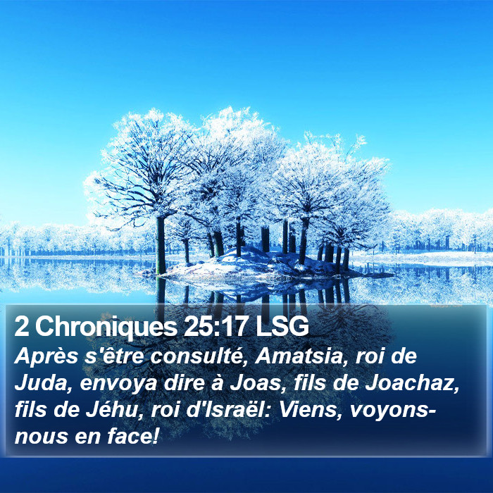 2 Chroniques 25:17 LSG Bible Study