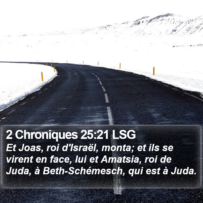 2 Chroniques 25:21 LSG Bible Study