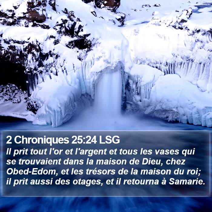2 Chroniques 25:24 LSG Bible Study