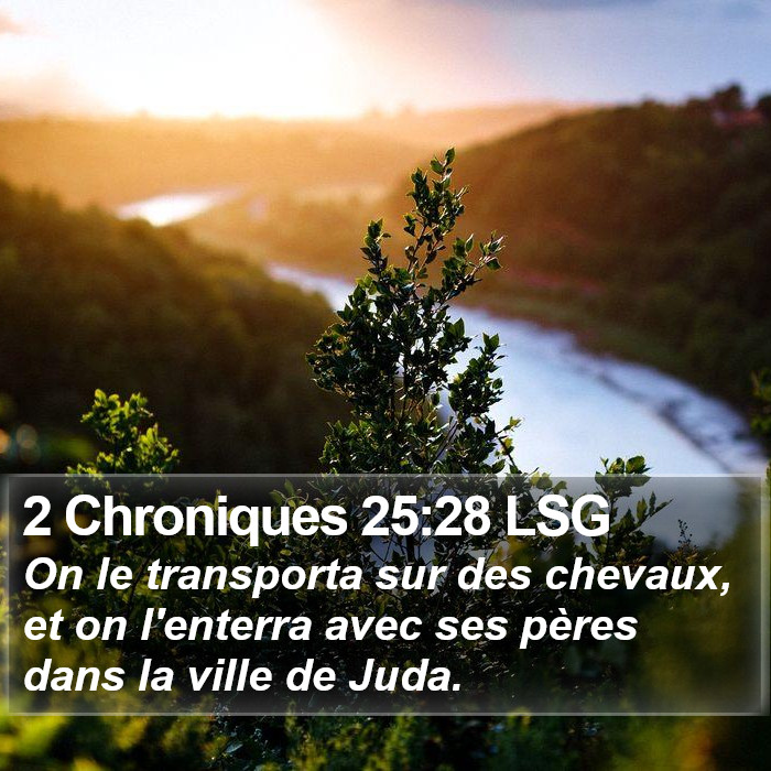2 Chroniques 25:28 LSG Bible Study