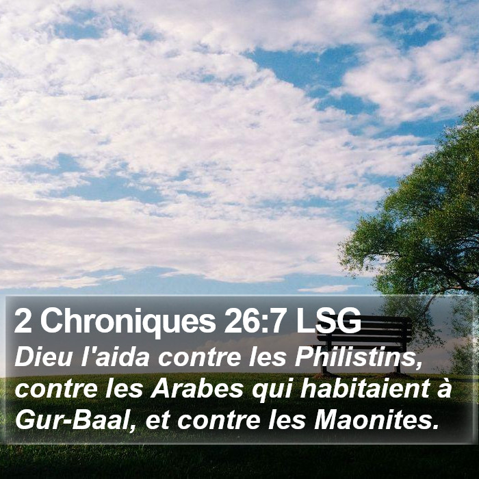 2 Chroniques 26:7 LSG Bible Study