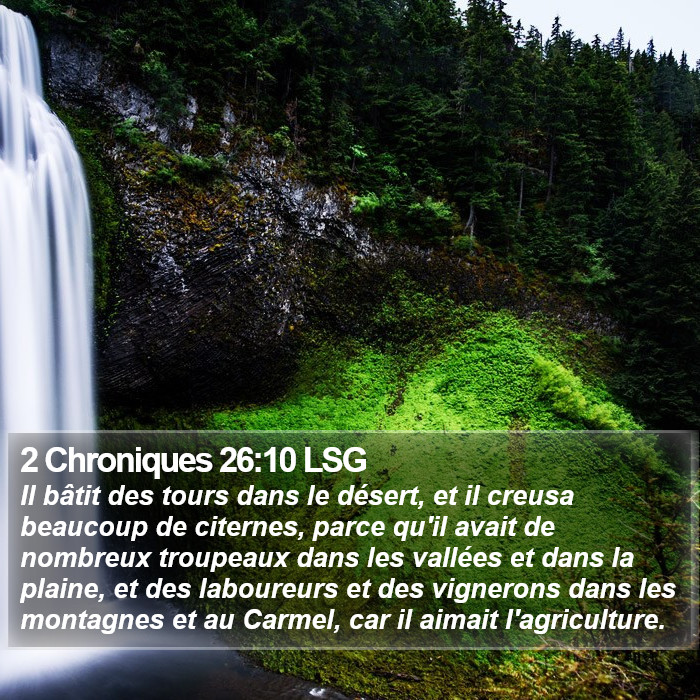 2 Chroniques 26:10 LSG Bible Study