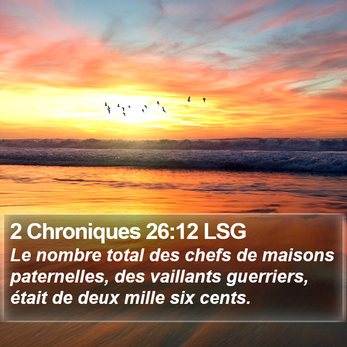2 Chroniques 26:12 LSG Bible Study