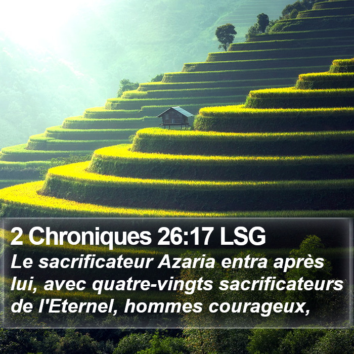2 Chroniques 26:17 LSG Bible Study