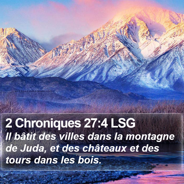 2 Chroniques 27:4 LSG Bible Study