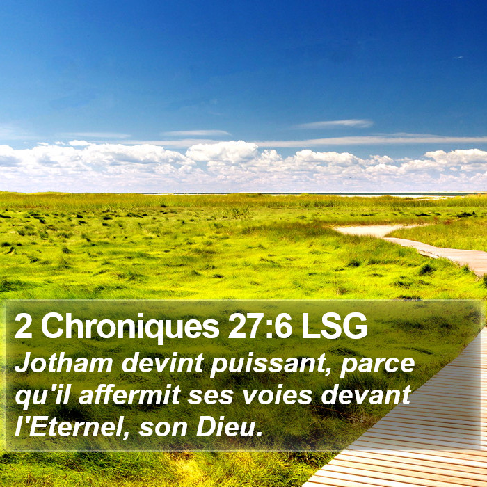 2 Chroniques 27:6 LSG Bible Study