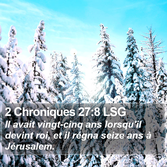 2 Chroniques 27:8 LSG Bible Study