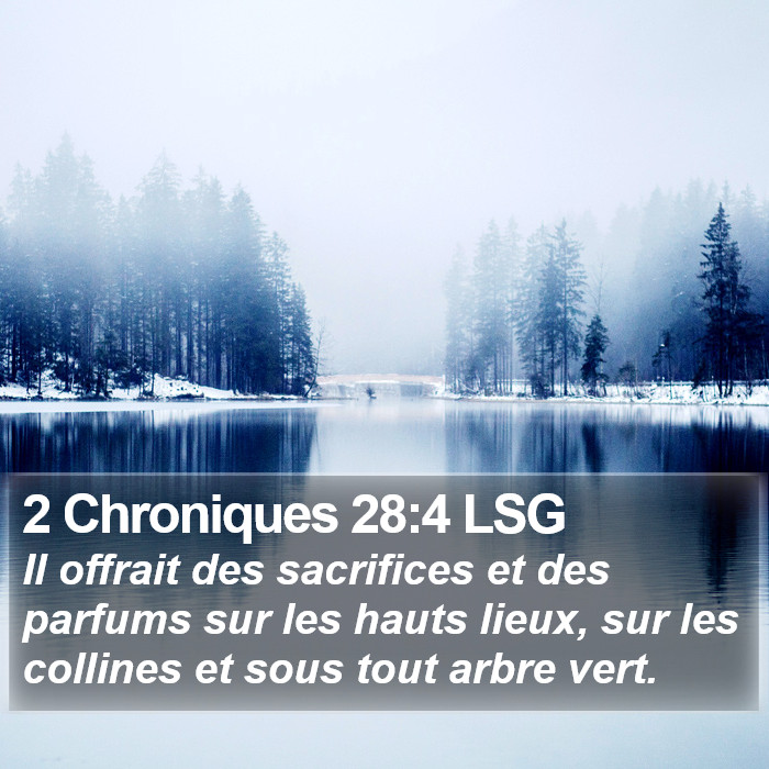 2 Chroniques 28:4 LSG Bible Study