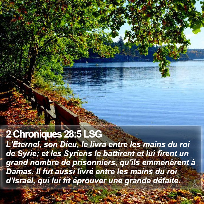 2 Chroniques 28:5 LSG Bible Study