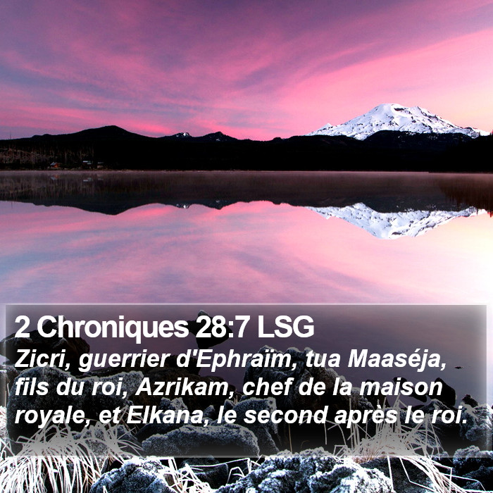 2 Chroniques 28:7 LSG Bible Study