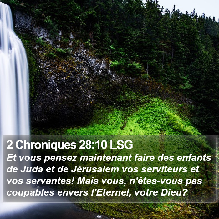 2 Chroniques 28:10 LSG Bible Study