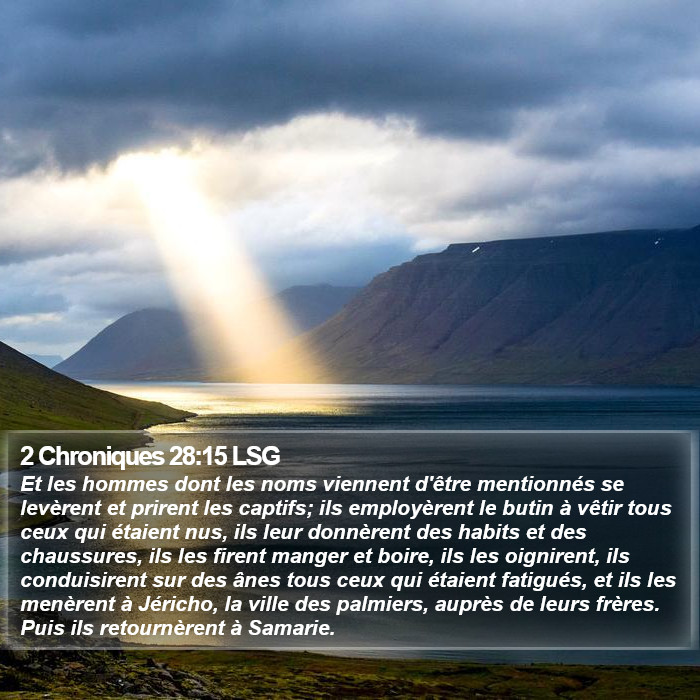 2 Chroniques 28:15 LSG Bible Study