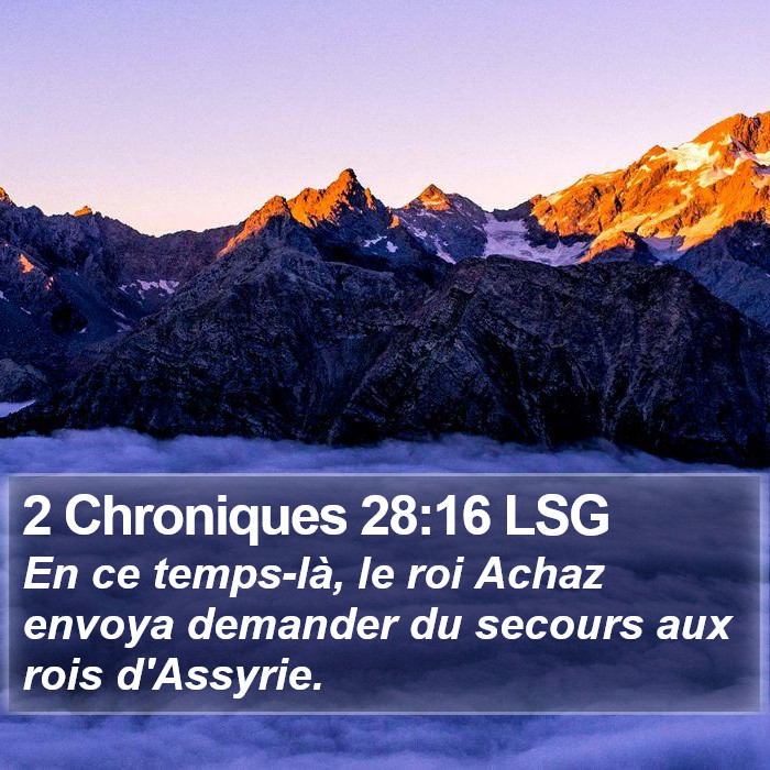 2 Chroniques 28:16 LSG Bible Study