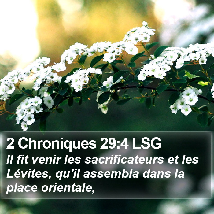2 Chroniques 29:4 LSG Bible Study