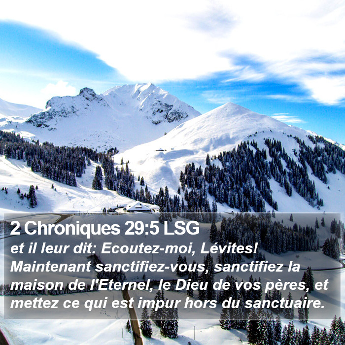 2 Chroniques 29:5 LSG Bible Study