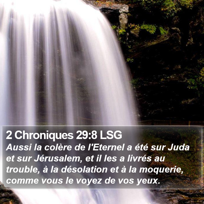 2 Chroniques 29:8 LSG Bible Study