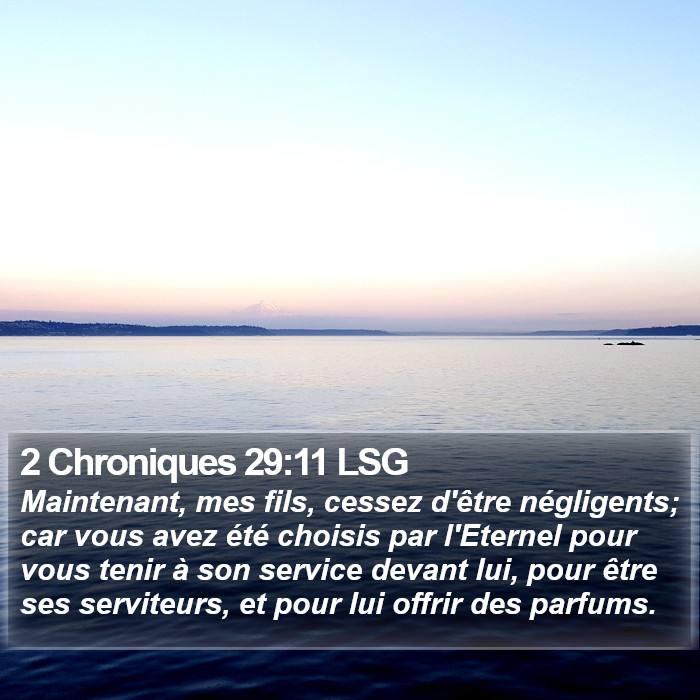 2 Chroniques 29:11 LSG Bible Study