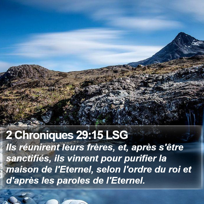2 Chroniques 29:15 LSG Bible Study