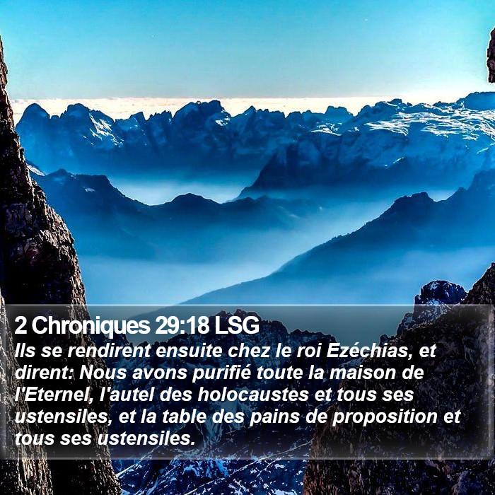 2 Chroniques 29:18 LSG Bible Study