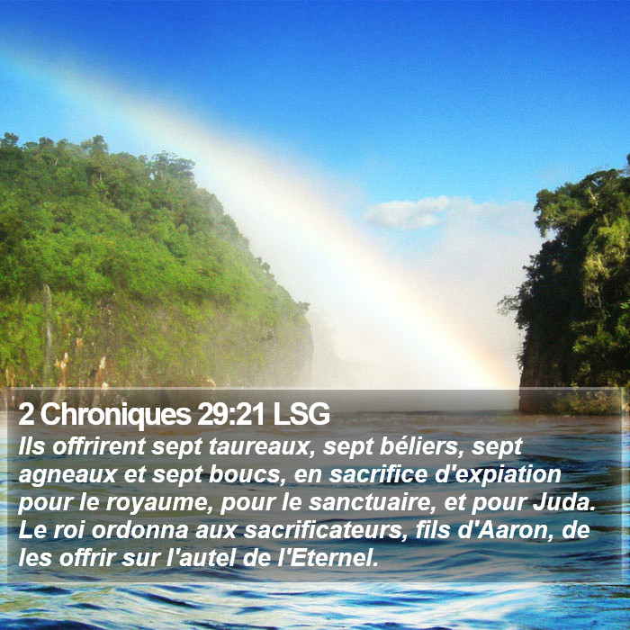 2 Chroniques 29:21 LSG Bible Study
