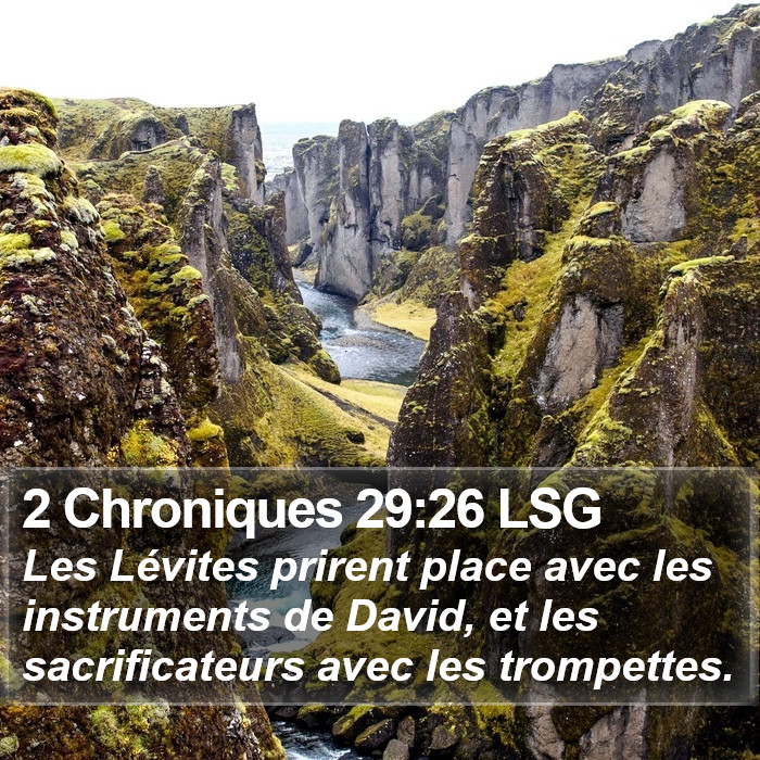2 Chroniques 29:26 LSG Bible Study