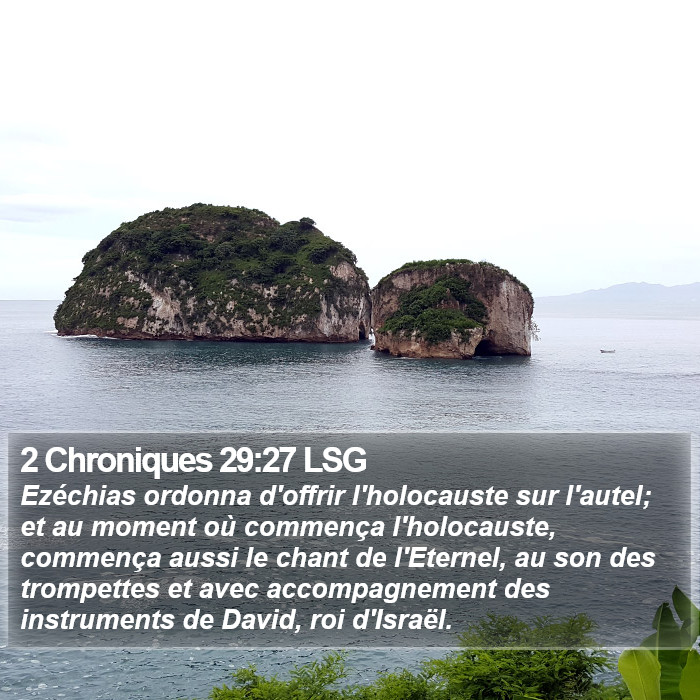 2 Chroniques 29:27 LSG Bible Study
