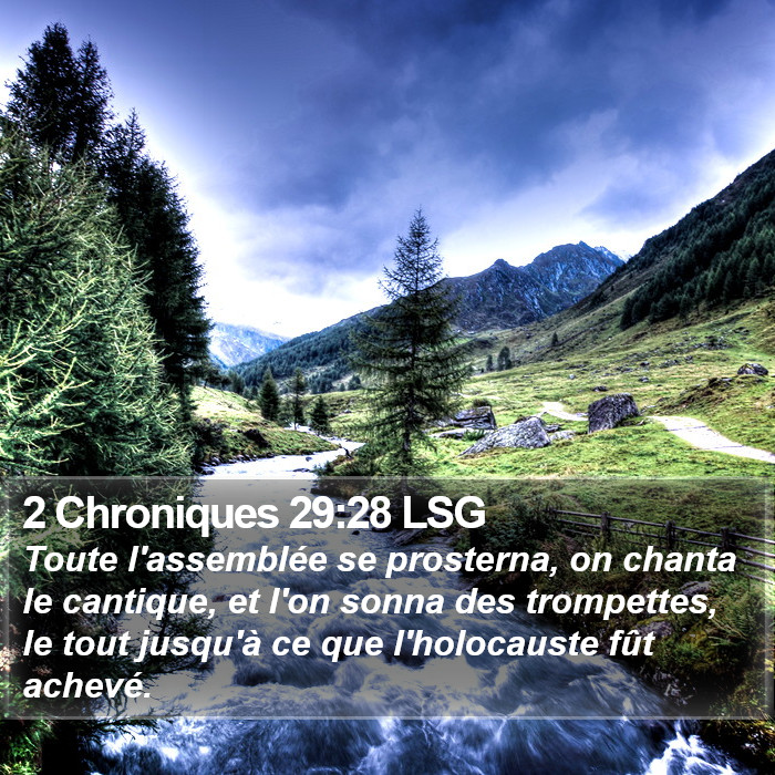 2 Chroniques 29:28 LSG Bible Study