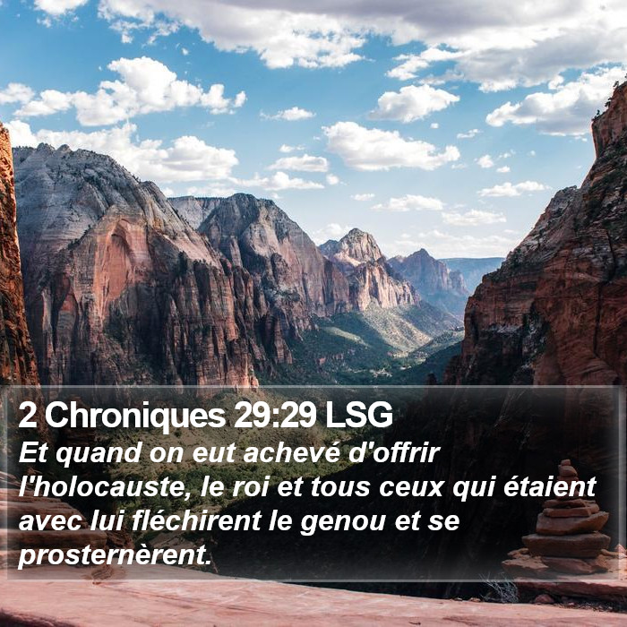 2 Chroniques 29:29 LSG Bible Study