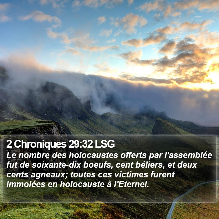 2 Chroniques 29:32 LSG Bible Study