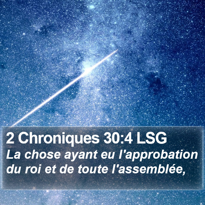 2 Chroniques 30:4 LSG Bible Study