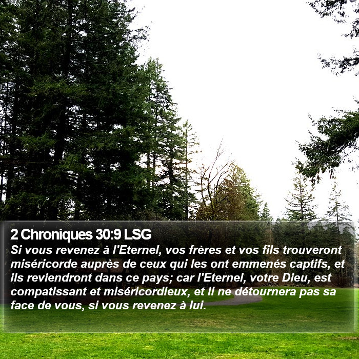 2 Chroniques 30:9 LSG Bible Study