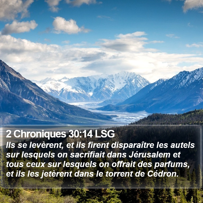 2 Chroniques 30:14 LSG Bible Study