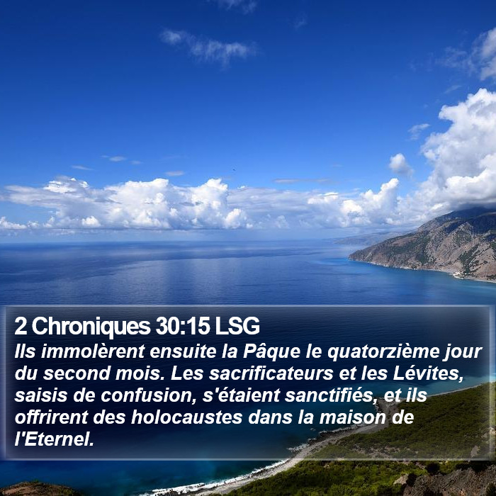 2 Chroniques 30:15 LSG Bible Study