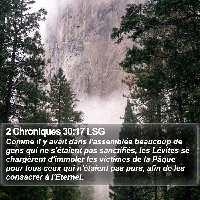 2 Chroniques 30:17 LSG Bible Study