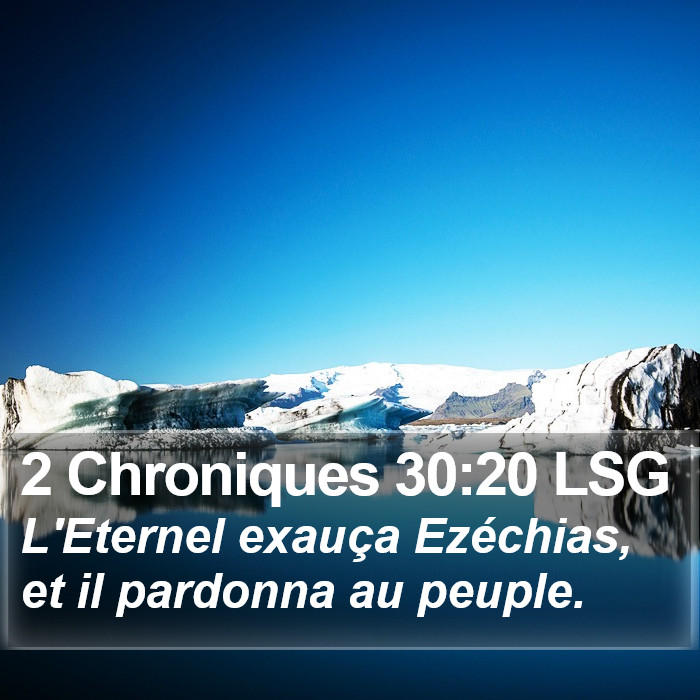 2 Chroniques 30:20 LSG Bible Study