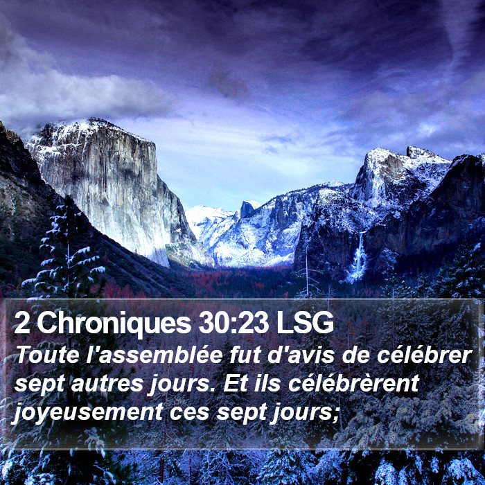 2 Chroniques 30:23 LSG Bible Study
