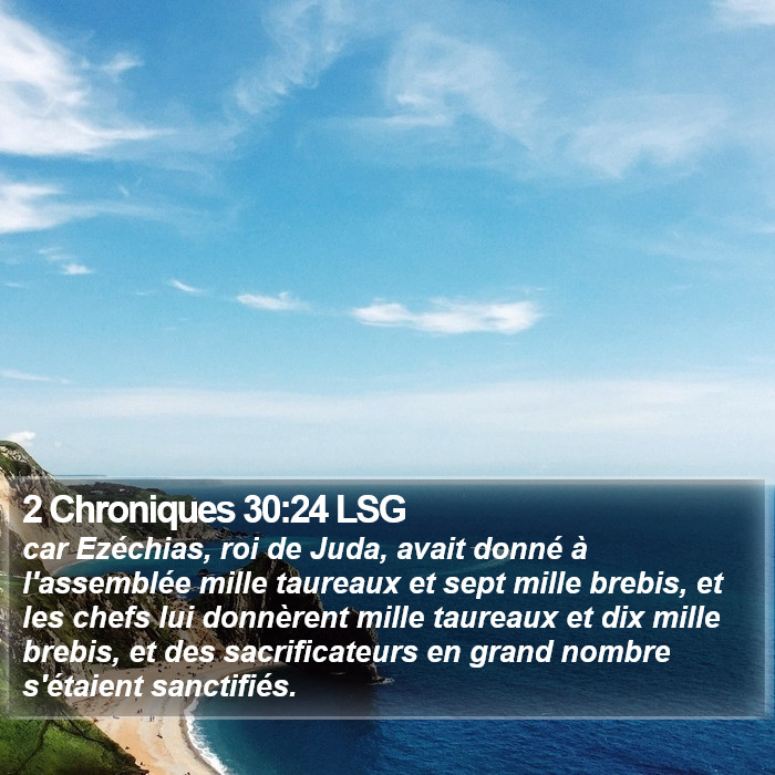 2 Chroniques 30:24 LSG Bible Study