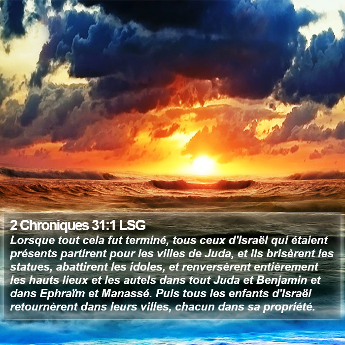 2 Chroniques 31:1 LSG Bible Study