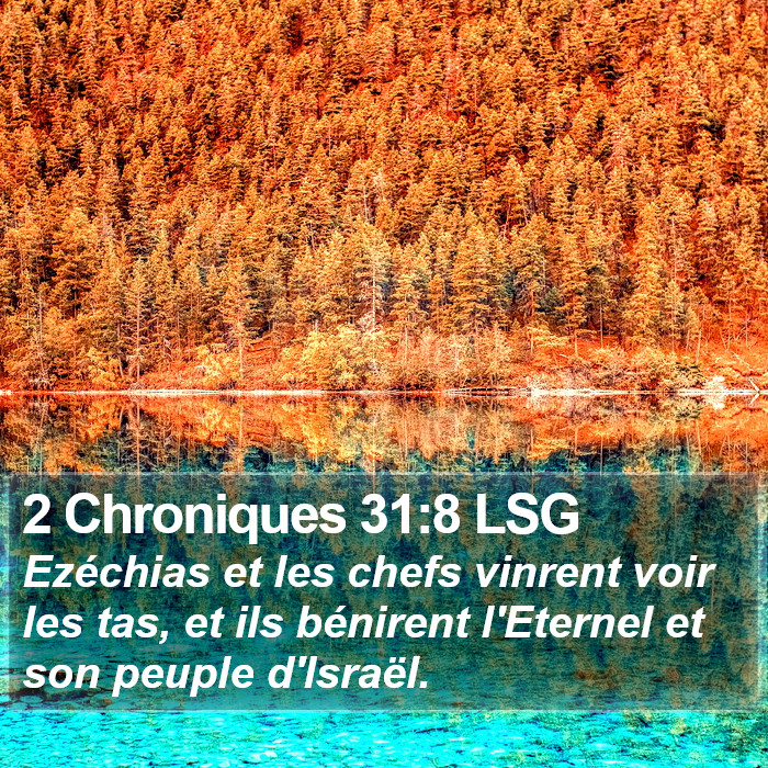 2 Chroniques 31:8 LSG Bible Study