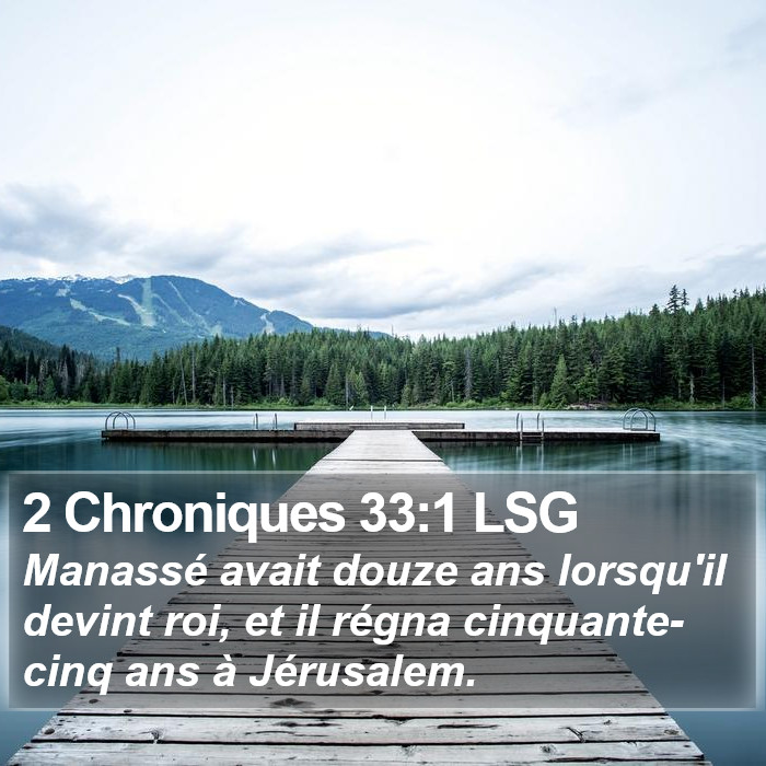 2 Chroniques 33:1 LSG Bible Study