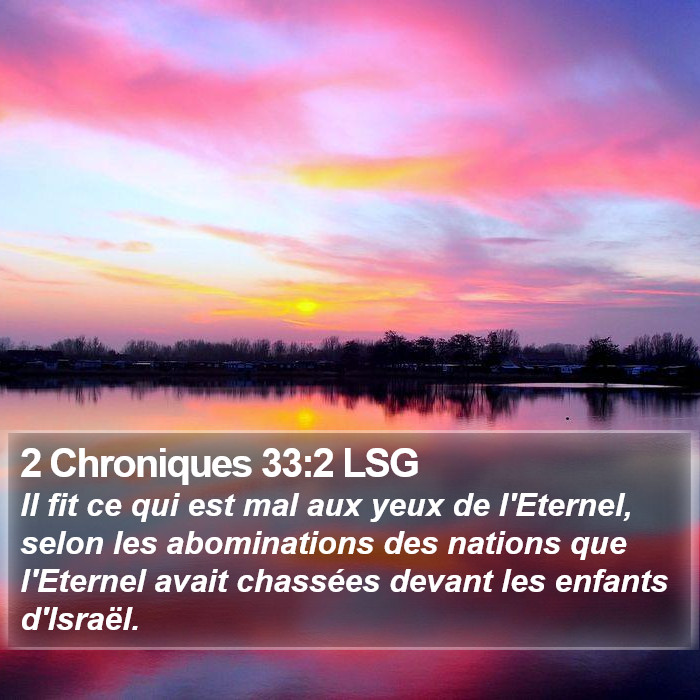 2 Chroniques 33:2 LSG Bible Study