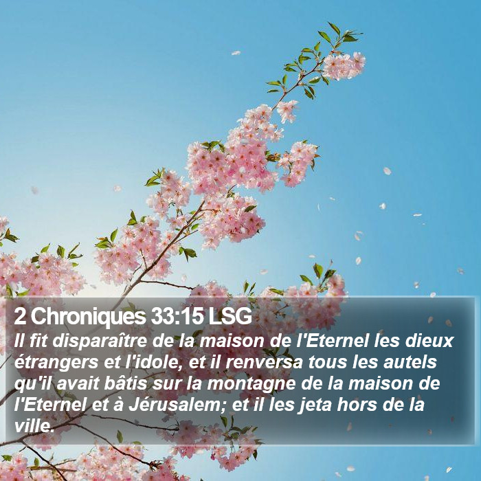 2 Chroniques 33:15 LSG Bible Study