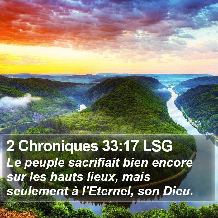 2 Chroniques 33:17 LSG Bible Study