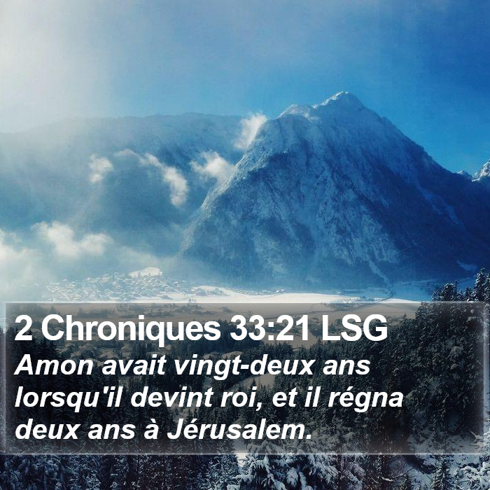 2 Chroniques 33:21 LSG Bible Study