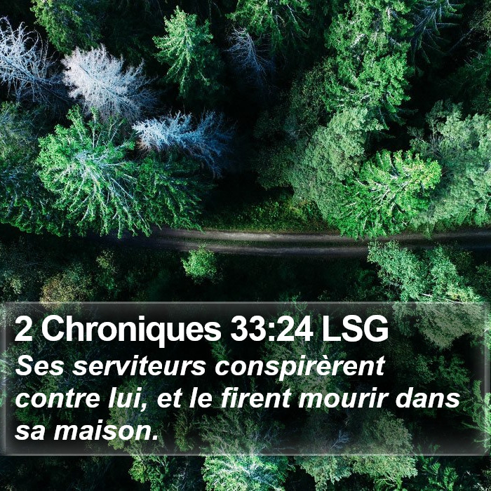 2 Chroniques 33:24 LSG Bible Study