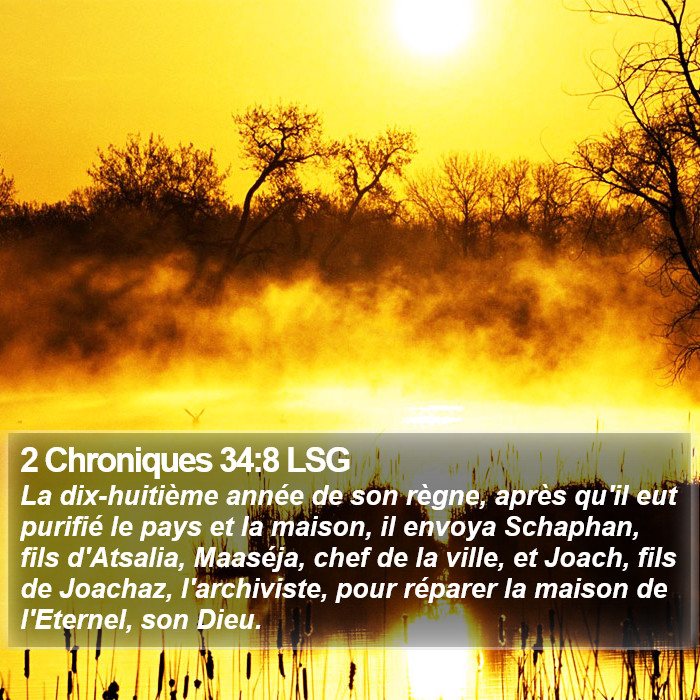 2 Chroniques 34:8 LSG Bible Study