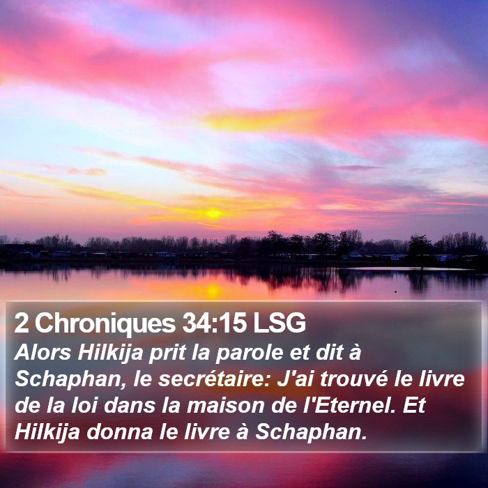 2 Chroniques 34:15 LSG Bible Study