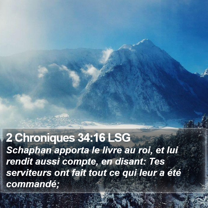 2 Chroniques 34:16 LSG Bible Study