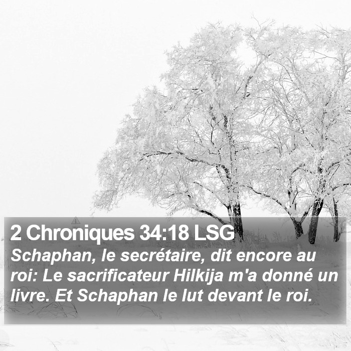 2 Chroniques 34:18 LSG Bible Study