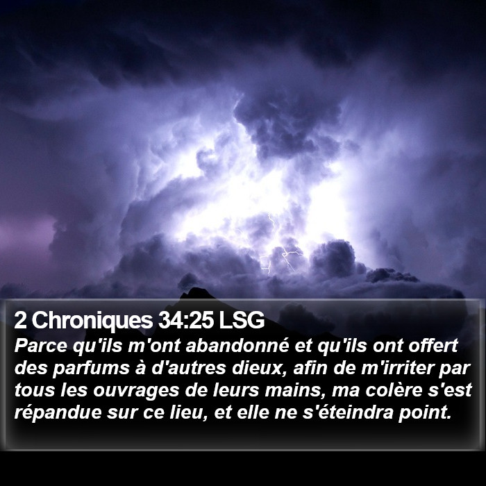 2 Chroniques 34:25 LSG Bible Study